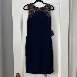 Sleeveless navy blue dress